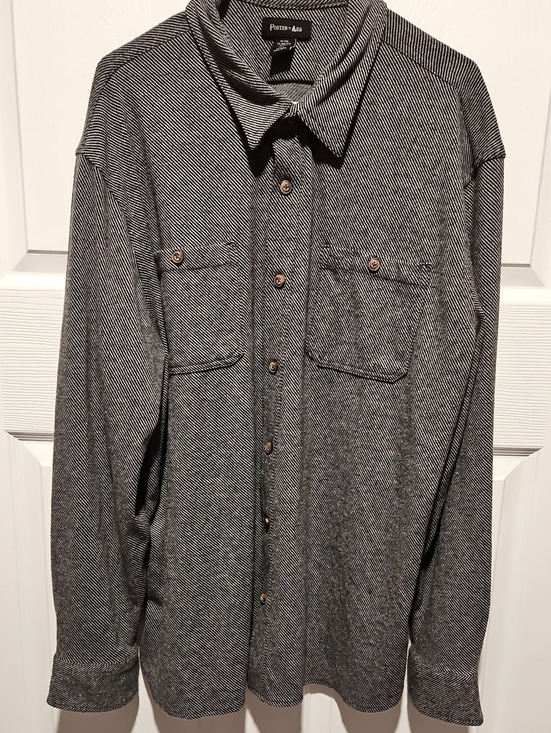 Porter + Ash Other - Men's Black Herringbone Button-Down Shacket